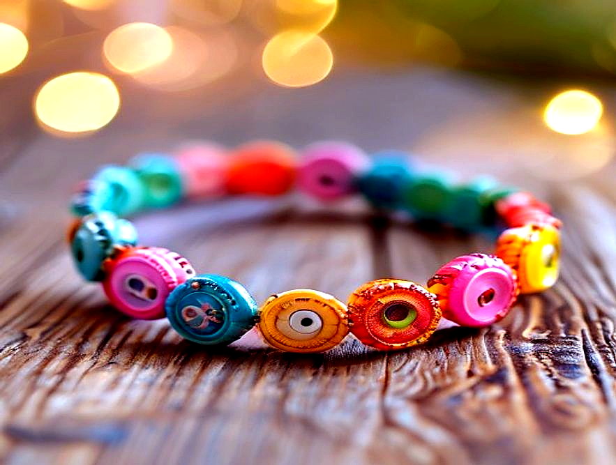 Enhanced finished Button Bracelet finished project photo