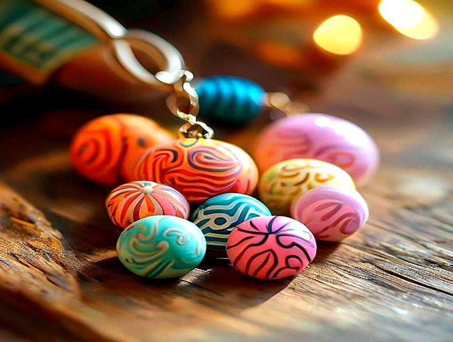 Enhanced finished Clay-Look Bead Charm finished project photo