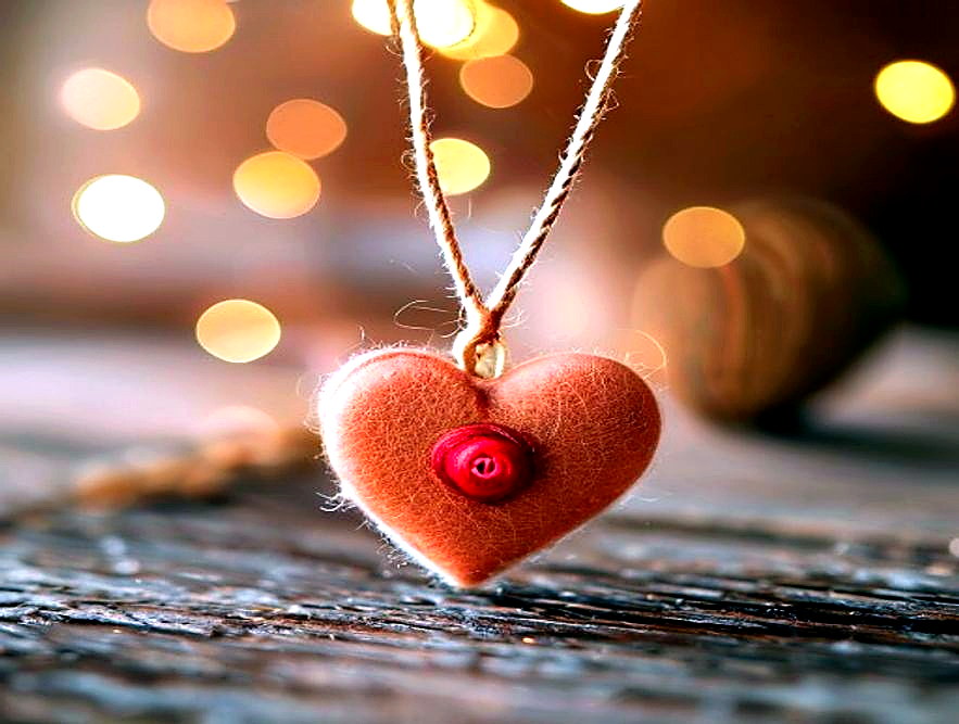 Enhanced finished Felt Heart Ornament finished project photo