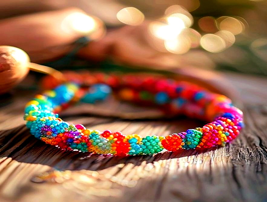Enhanced finished Memory Color Anklet finished project photo