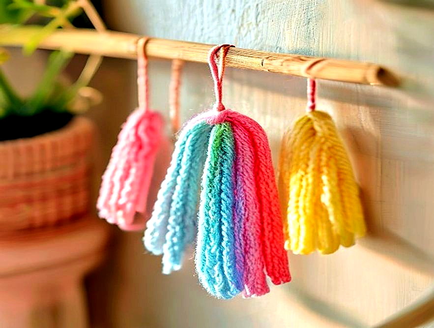 Enhanced finished Mini Tassel Garland finished project photo
