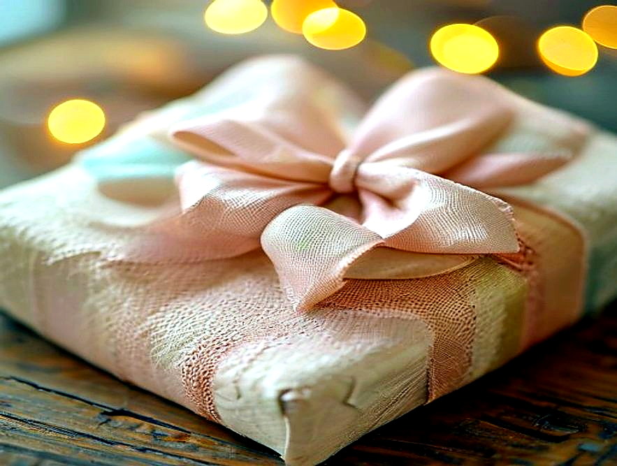 Enhanced finished No-Waste Gift Bow finished project photo