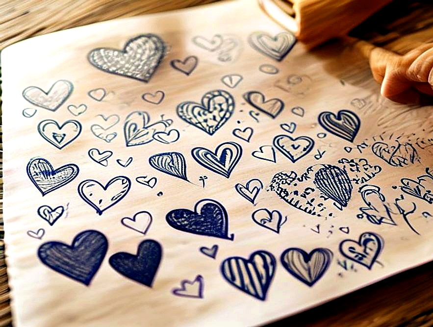Enhanced finished Patterned Heart Sheet finished project photo