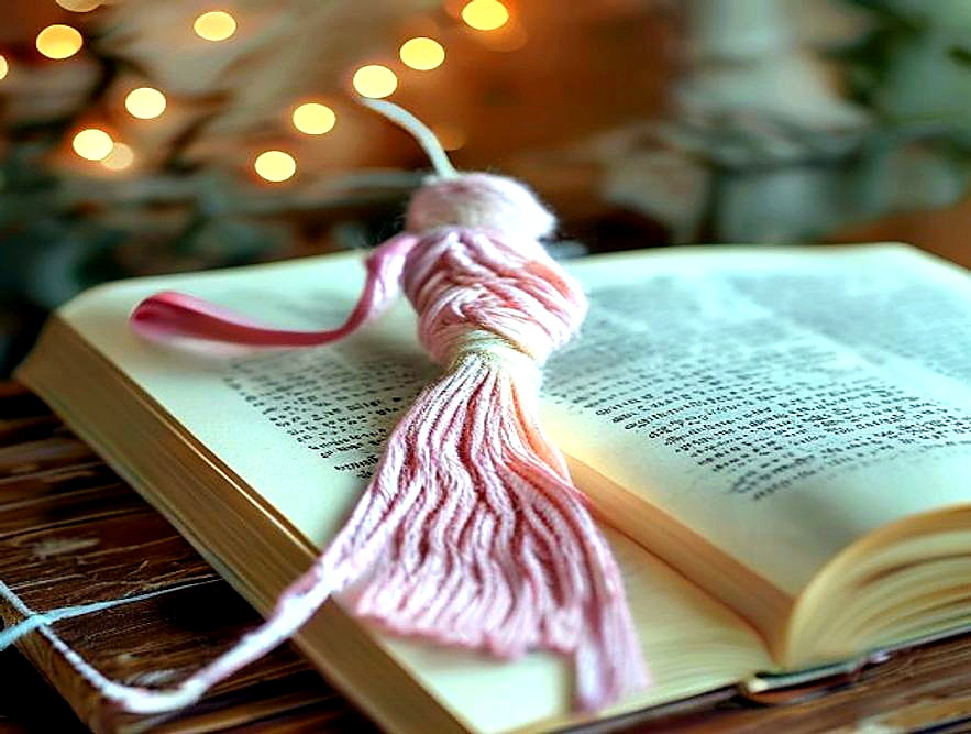 Enhanced finished Soft Yarn Bookmark finished project photo